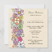 第50回誕生日パーティ春開花招待状 招待状 (裏面)