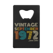 第50回誕生日ヴィンテージ1972年9月限定Edtn. クレジットカード栓抜き (裏面)