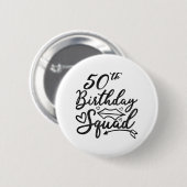 第50回誕生日分隊パーティー誕生日デイシルバー 缶バッジ (正面&裏面)