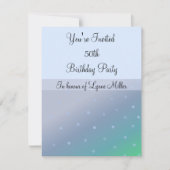 第50回誕生日発表（青） 招待状 (正面)