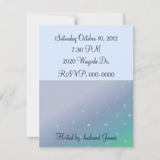 第50回誕生日発表（青） 招待状 (裏面)