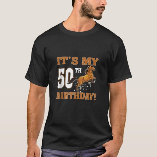 第50回誕生日馬テーマパーティー50年 Tシャツ (正面)