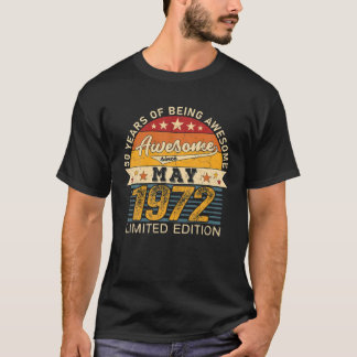 第50回誕生日2022年5月50年生まれ1972年限定 Tシャツ