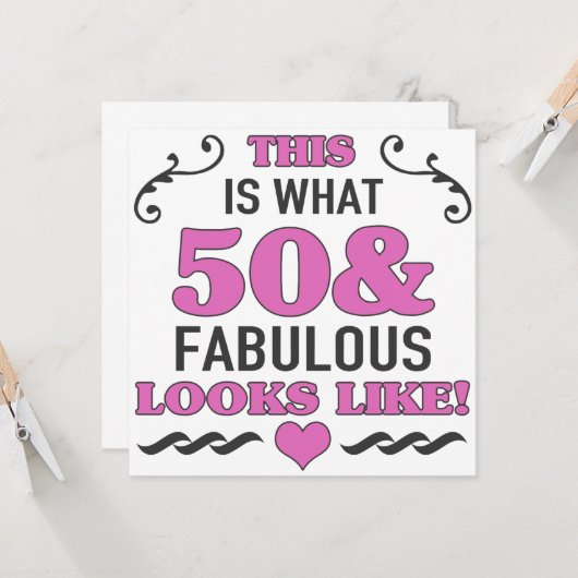 第50回誕生日 カード (正面/裏面インサイチュ)