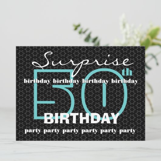 第50回超誕生日パーティー青黒星E521 招待状 (スタンド正面)