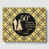 第50回金ゴールド結婚カップルグリッター ゲストブック (正面)