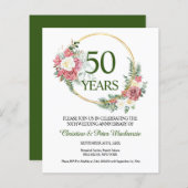 第50回金ゴールド結婚記念日招待状 (正面/裏面)