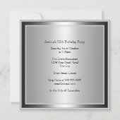 第50回金ゴールド誕生日パーティーへの招待 招待状 (裏面)