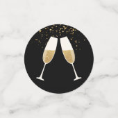 第50回金ゴールド黒エレガント誕生日会 コンフェッティ (スモール正面)