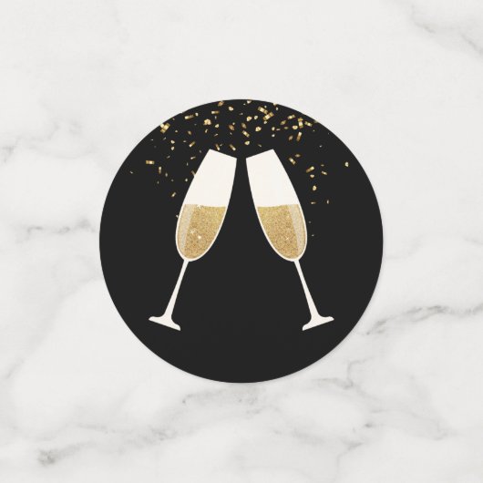 第50回金ゴールド黒エレガント誕生日会 コンフェッティ (スモール正面)