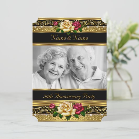 第50回金写真結婚記念パーティーバラ 招待状 (スタンド正面)