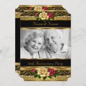 第50回金写真結婚記念パーティーバラ 招待状 (正面/裏面)