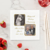 第50回金結婚金記念写真 スタンダードランチョンナプキン (インサイチュ)