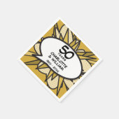 第50回金結婚金記念日おもしろいレトロ スタンダードカクテルナプキン (角)