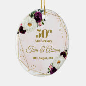 第50回金結婚金記念日オーナメント セラミックオーナメント (右)