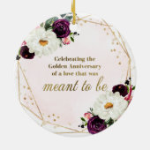 第50回金結婚金記念日オーナメント セラミックオーナメント (裏面)