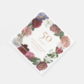 第50回金結婚金記念日バラ スタンダードランチョンナプキン (角)