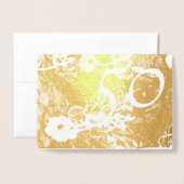 第50回金結婚金記念日招待状 箔カード (封筒付き正面)