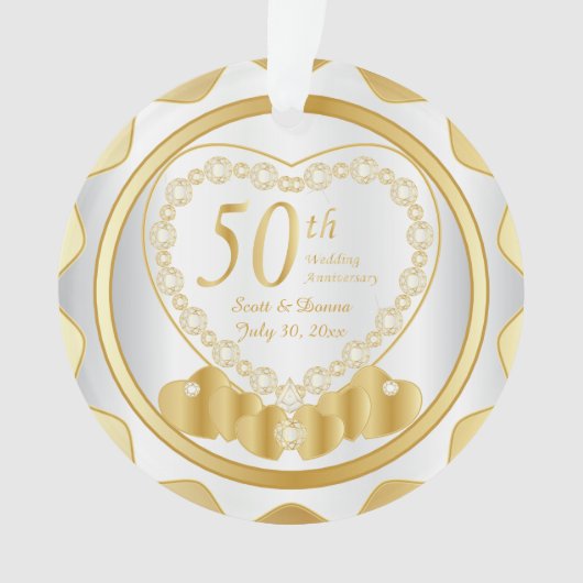 第50回金結婚金記念日2 オーナメント (正面)