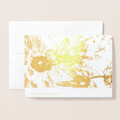 第50回金結婚金記念空白のカード 箔カード (裏面封筒付き)