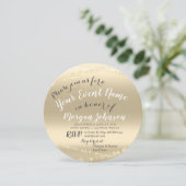 第50回70回80回誕生日紙吹雪金ゴールド 招待状 (スタンド正面)