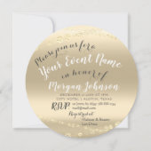 第50回70回80回誕生日紙吹雪金ゴールド 招待状 (正面)