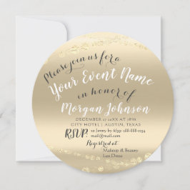 第50回70回80回誕生日紙吹雪金ゴールド 招待状