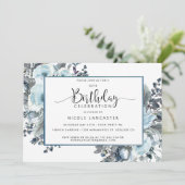 第50回（または他）青ユニークフローラ誕生日 招待状 (スタンド正面)