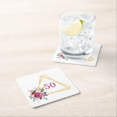 第50回Bohoフローラ幾何学三角形 スクエアペーパーコースター (インサイチュ)