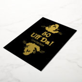 第50回UFF DA誕生日招待状 箔招待状 (回転した状態)