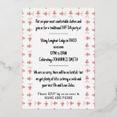 第50回UFF DA誕生日招待状 箔招待状 (裏面)