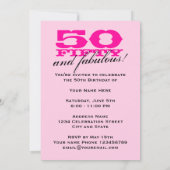 第50女性のためのバースデーパーティ招待状 招待状 (裏面)