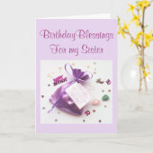 第50姉妹のための誕生日の恵みのバースデー・カード カード (黄色い花)