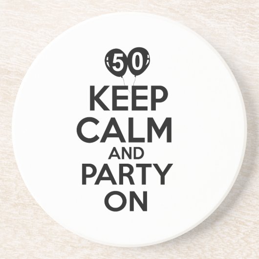 第50年の誕生日のデザイン コースター (正面)