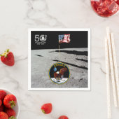 第50年月着陸、記章・米国国旗： スタンダードカクテルナプキン (インサイチュ)