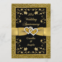 第50招待3を結婚する記念日によって結合されるハート