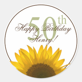 第50期ひまわり誕生日 ラウンドシール