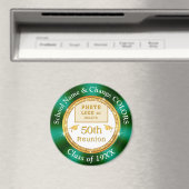 第50期クラス懇親会おみやげ、グリーン、ホワイト、金ゴールド マグネット (インサイチュ (食洗機))