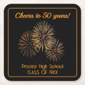 第50期クラス懇親会（オレンジ）コースター スクエアペーパーコースター (正面)