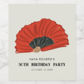 第50期レッドフラメンコファン誕生日パーティー ワインラベル (シングルラベル)