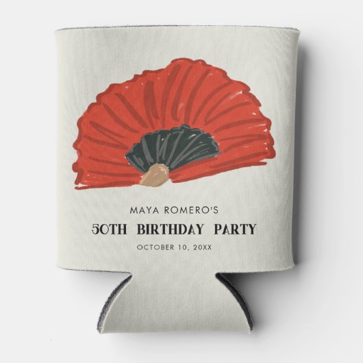 第50期レッドフラメンコファン誕生日パーティー 缶クーラー (正面)