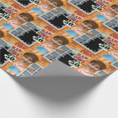 第50期女子誕生日バートガールおもしろい顔切り出し ラッピングペーパー (角)