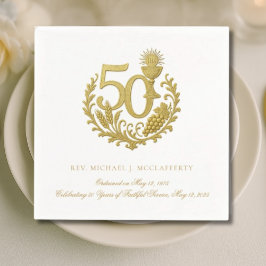 第50期聖者叙階級金ジュビリー スタンダードランチョンナプキン