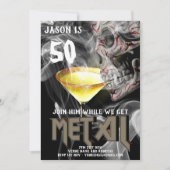 第50期重金属誕生日招待状ギターゴシック 招待状 (正面)