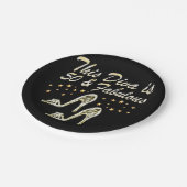 第50期銀の輝く靴のクイーン ペーパープレート (アングル)