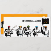 第50汚れた誕生日のフットボールのパーティの招待状-! 招待状 (正面/裏面)