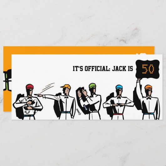 第50汚れた誕生日のフットボールのパーティの招待状-! 招待状 (正面/裏面)