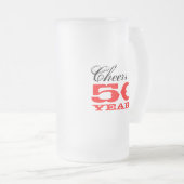 第50男性へ誕生日のビールのジョッキのギフト フロストグラスビールジョッキ (正面右)