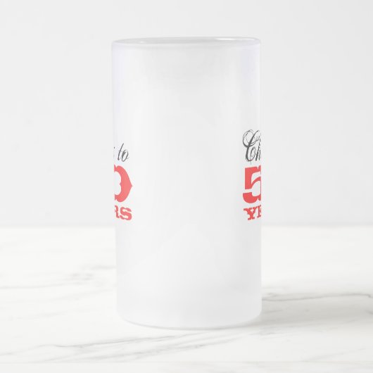 第50男性へ誕生日のビールのジョッキのギフト フロストグラスビールジョッキ (中央)