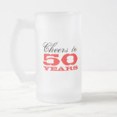 第50男性へ誕生日のビールのジョッキのギフト フロストグラスビールジョッキ (左)